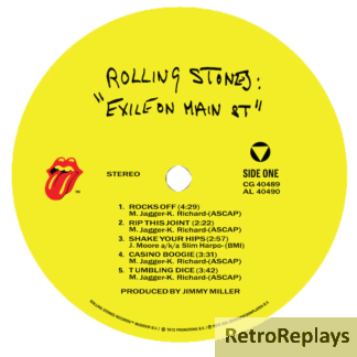 The Rolling Stones 'Exile on Main St.' LP Label Magnet
