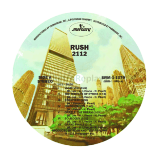Rush '2112' LP Label Magnet