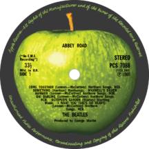 The Beatles 'Abbey Road' LP Label Sticker