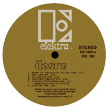 'The Doors' LP Label Sticker