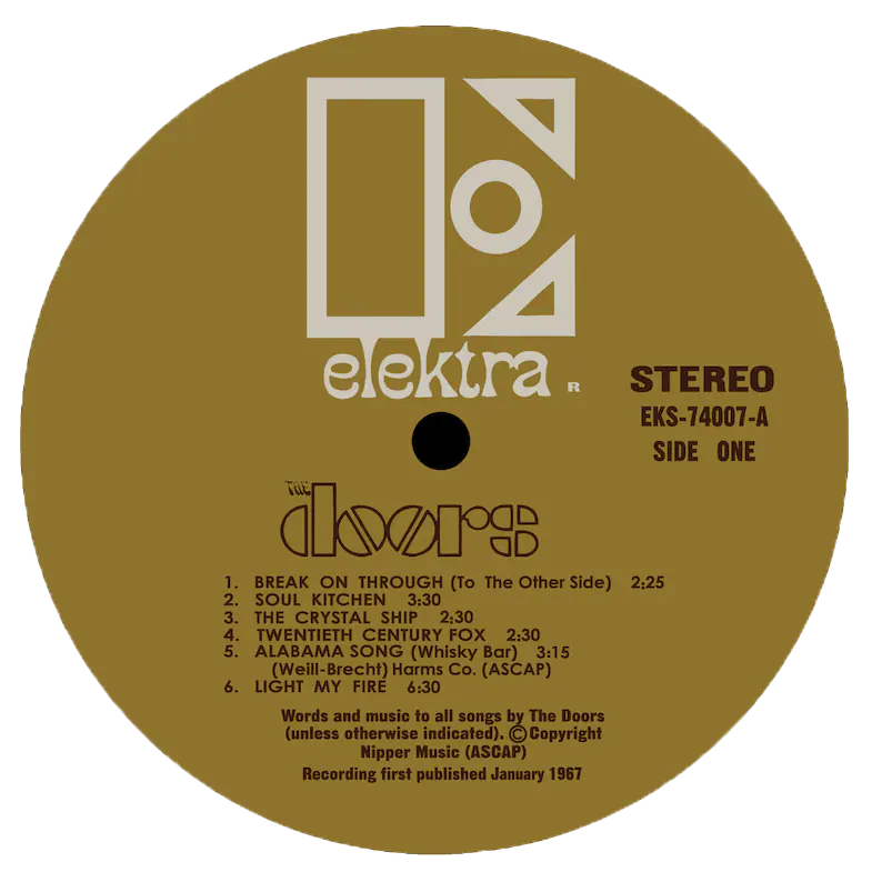 'The Doors' LP Label Magnet