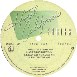 The Eagles 'Hotel California' LP Label Magnet